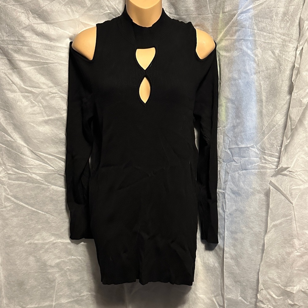 Torrid Black Long Sleeve Cut-Out Dress